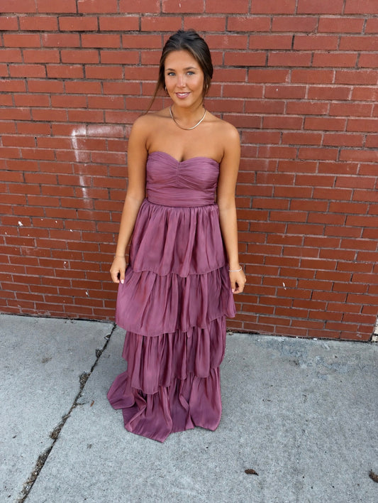 Lulus Bella Tiered Maxi Dress
