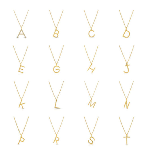 Splendid Iris - Delicate Initial Pendant - Assorted - 926 West
