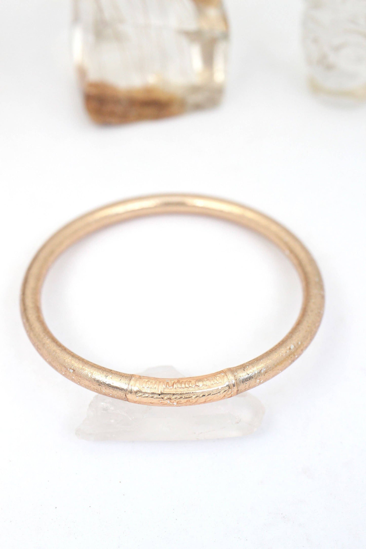 Gold/Champagne Thai Buddhist Temple Bracelets, Bangles (Includes 5)