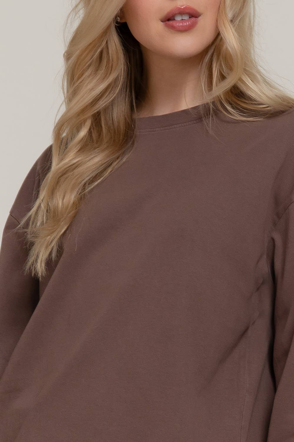 Long Sleeve Round Neck Garment Dye Tee Active Basic | Active USA