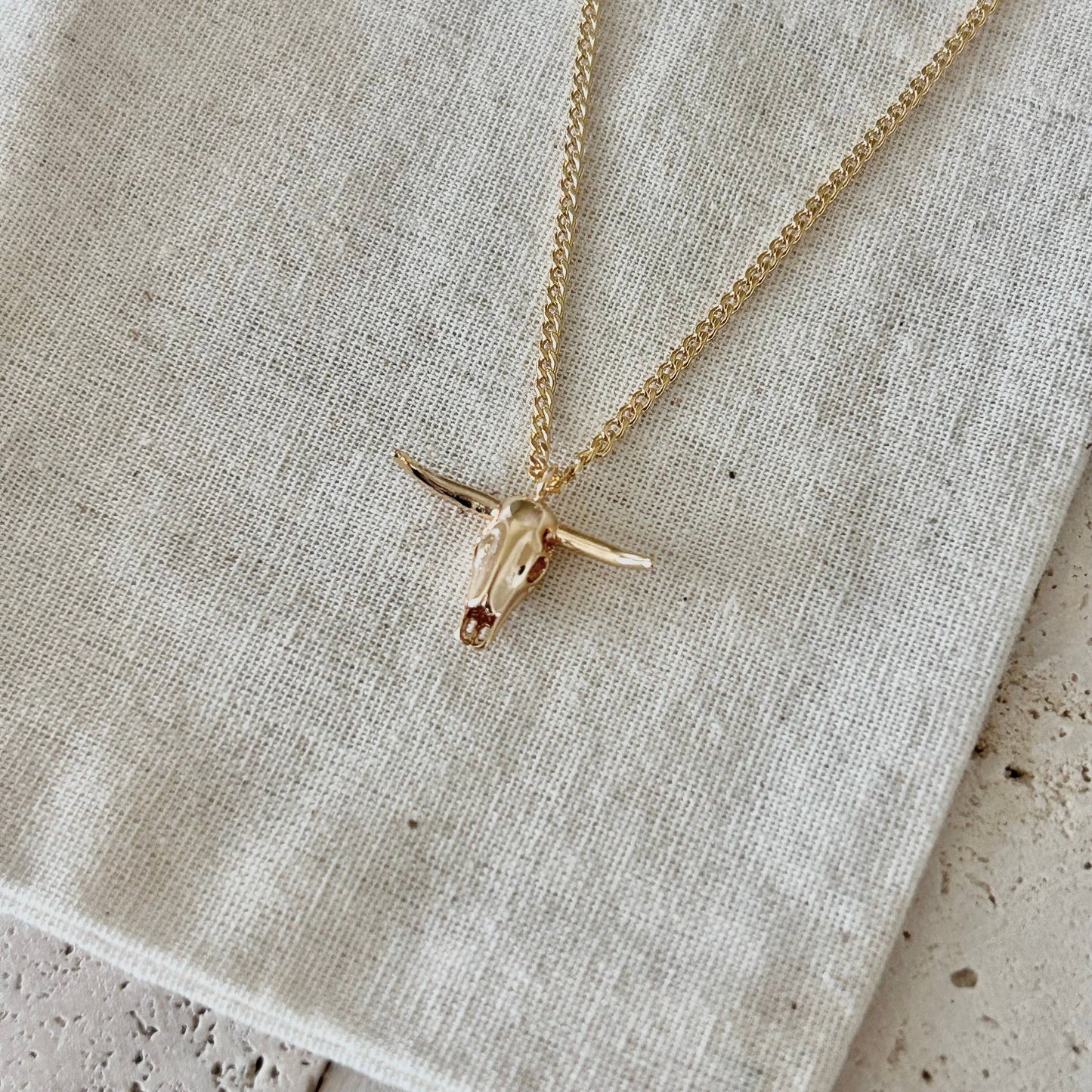 Buffalo Skull Pendant Necklace | Cowgirl Charm Jewelry