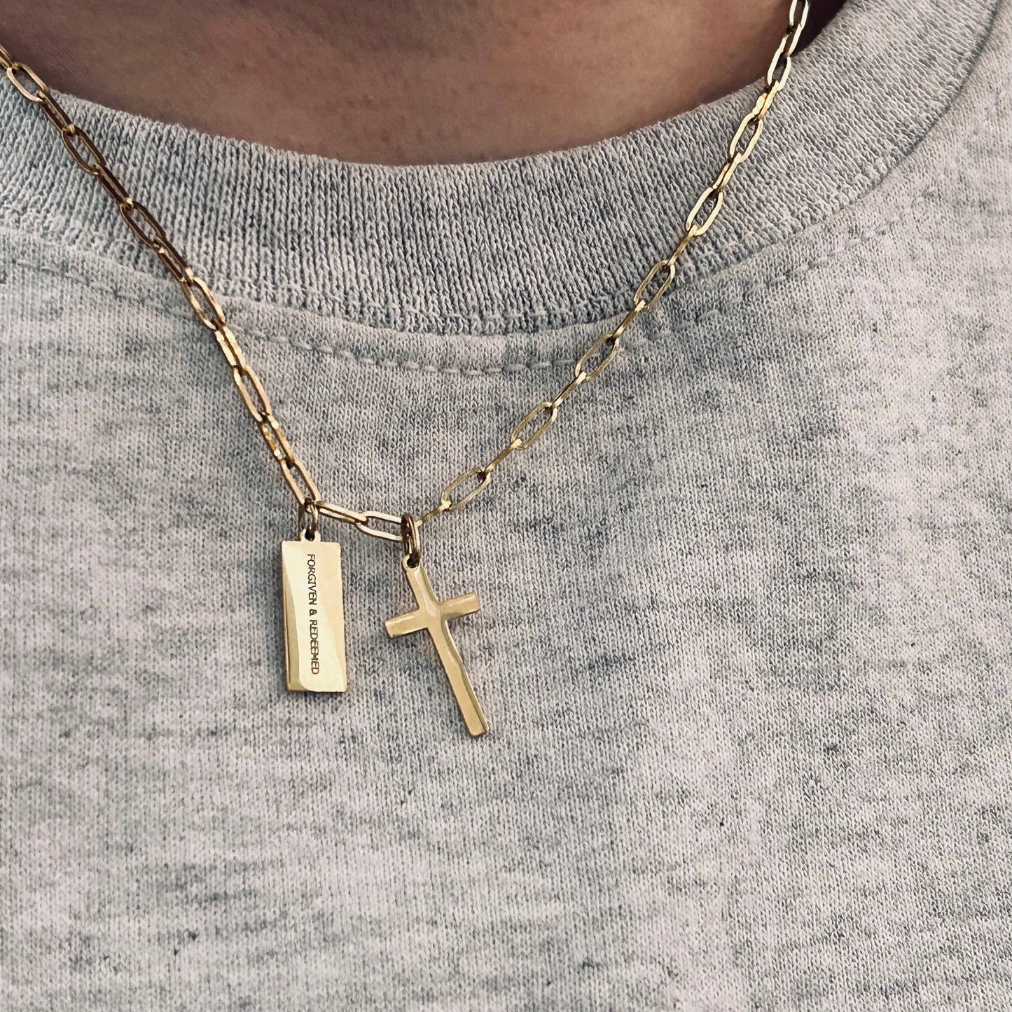 Christian Necklace Jewelry Bible verse 14k gold plated