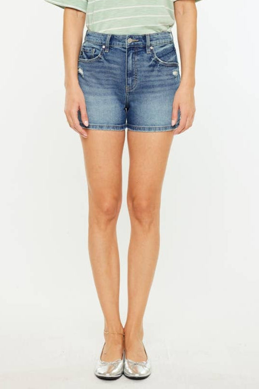 Ballota - HIGH RISE MOM SHORT MEDIUM WASH COMFORT STRETCH 926 WEST
