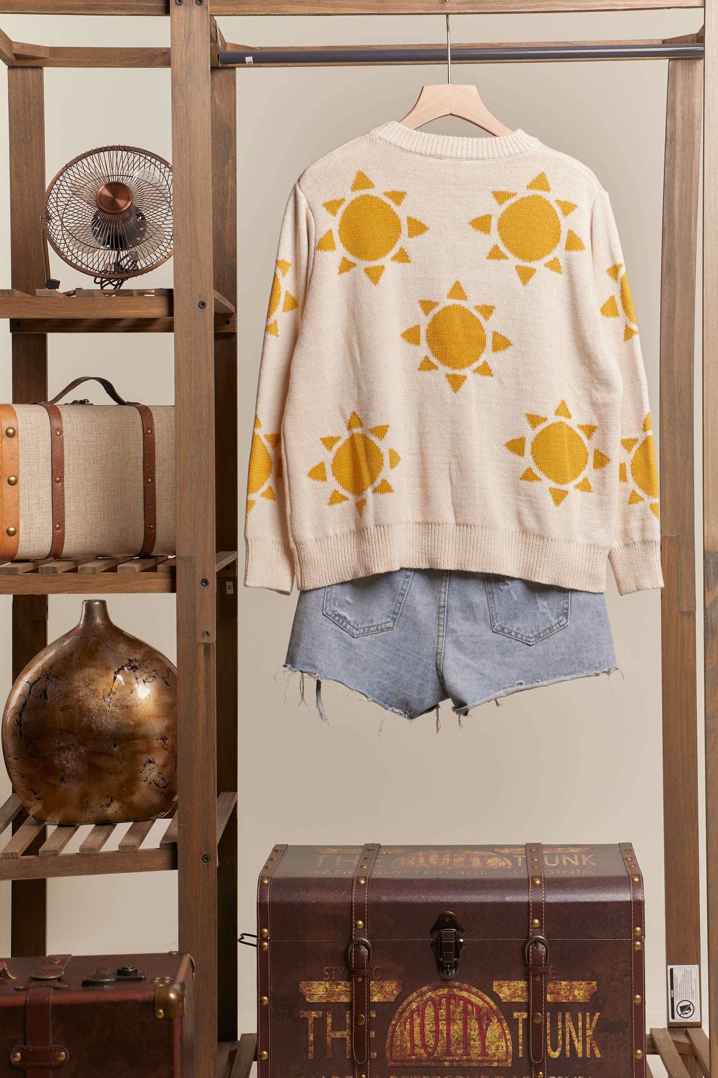 Sun Patched Loose Fit Sweater Mello.