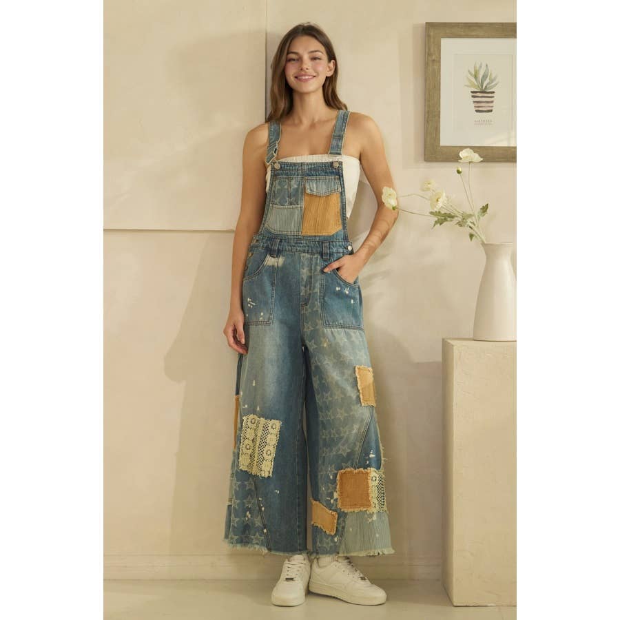 OLI & HALI - MULTI PATCH DENIM OVERALLS - 926 West