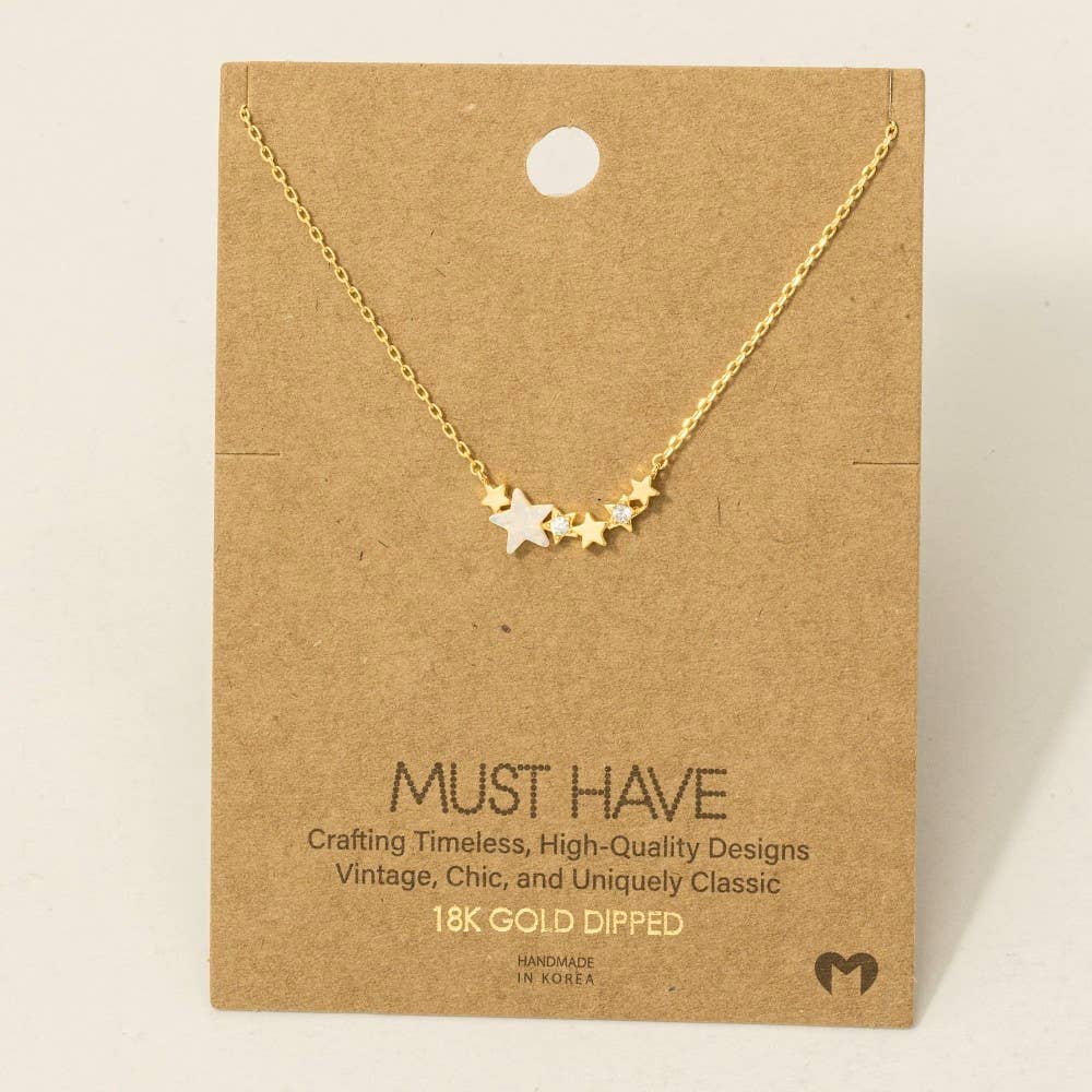 Dainty Multi Star Charm Necklace Fame Accessories