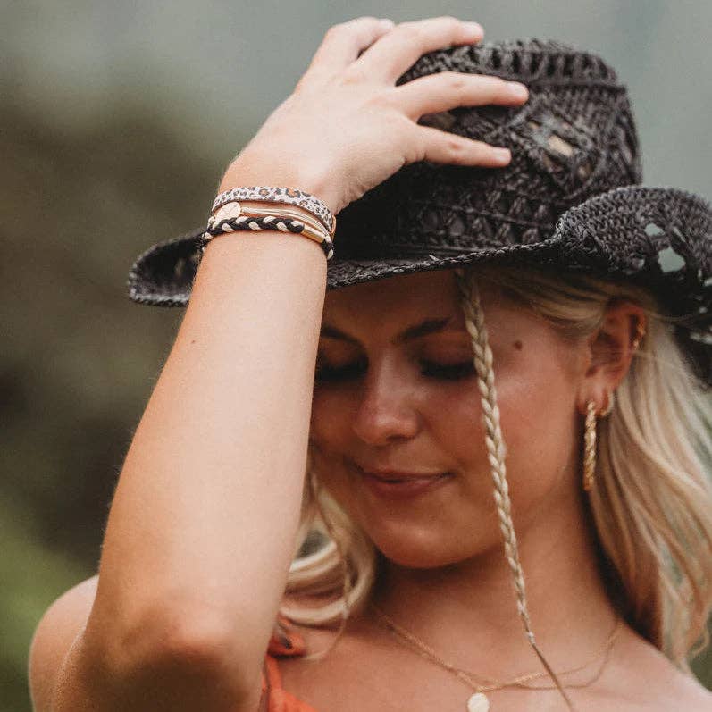 "Fierce" Earthy Tone Animal Print Hair Tie Bracelets