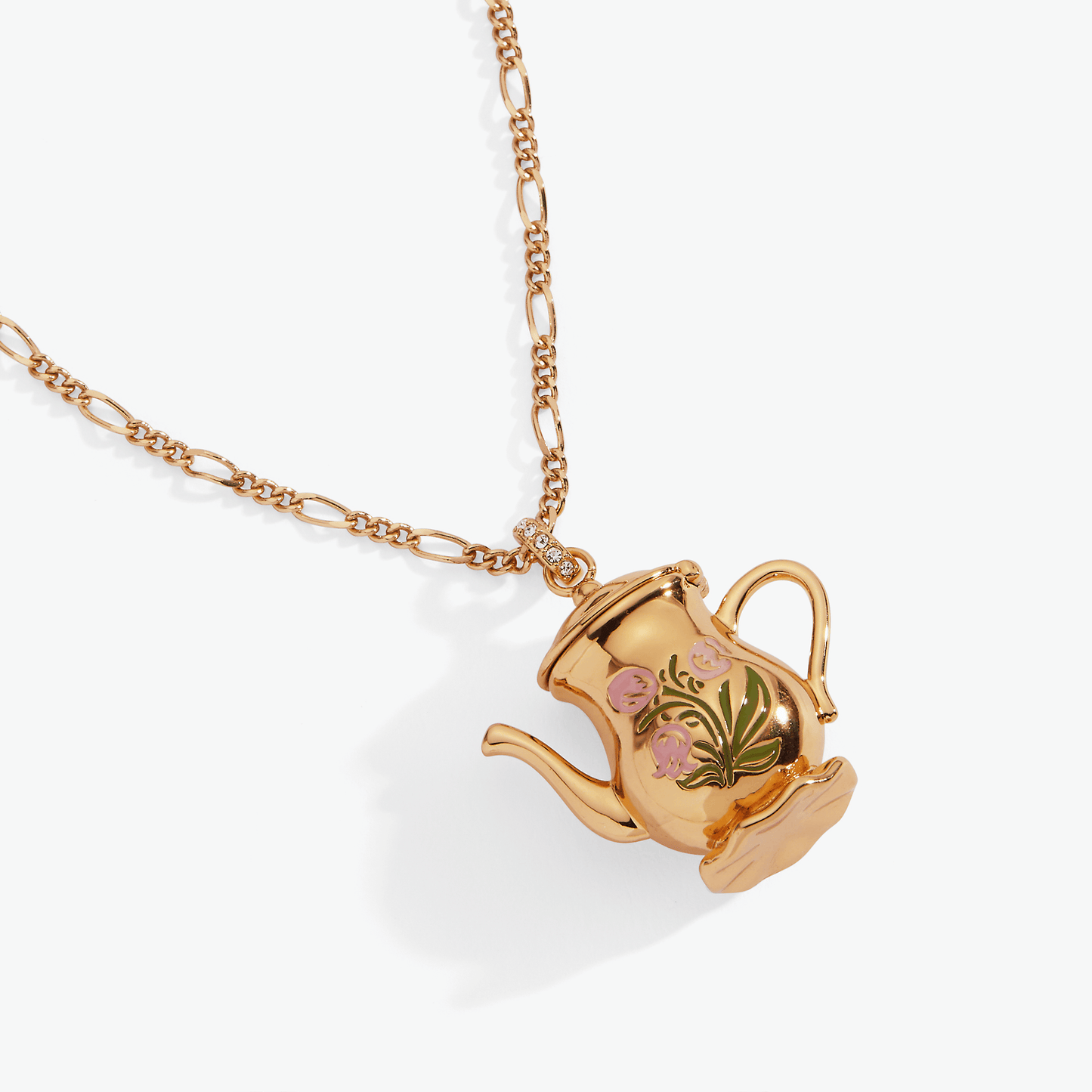 Alex & Ani Tea Party Kettle Locket Pendant Necklace