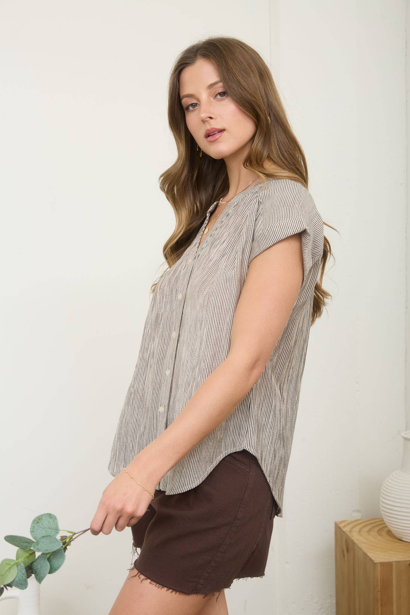 BLU PEPPER - INSTRIPE SHORT CUFF SLEEVE BUTTON DOWN SHIRT - 926 West