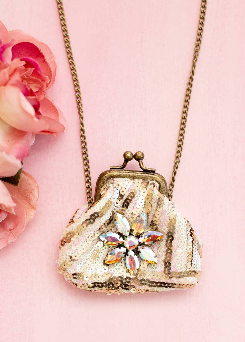 Deavaney Sequin Coin Purse in Pink Glam | Girls Mini Bag