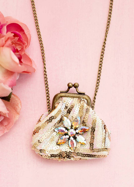 Deavaney Sequin Coin Purse in Pink Glam | Girls Mini Bag