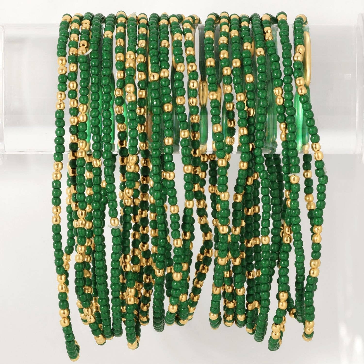 Splendid Iris - Stretch Seed Bead Solid Game Day Bracelets - 926 West