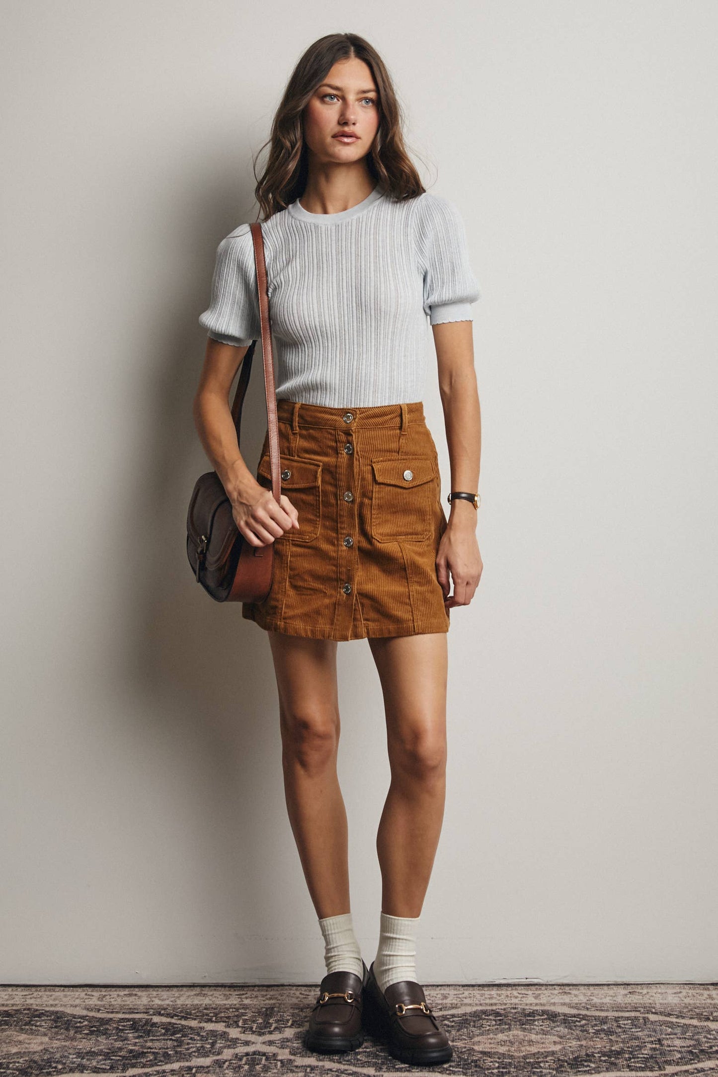 Forte- Textured Knit Puff Sleeve Top - 926 West