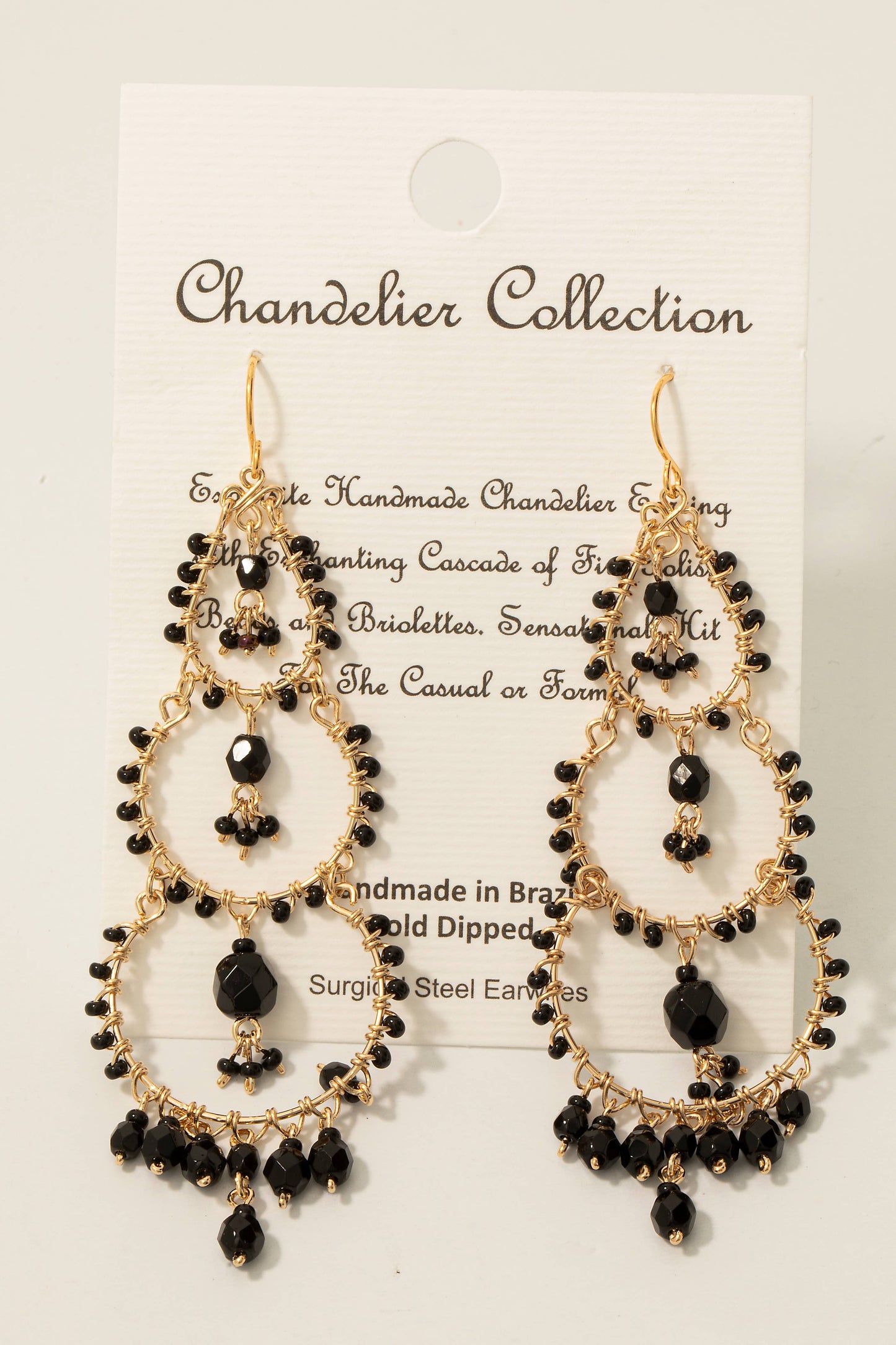 Tiered Beaded Circle Dangle Earrings 926 WEST