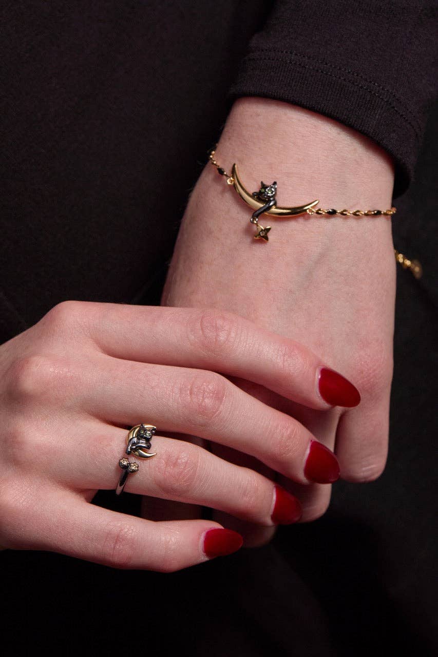 ALEX + ANI - Celestial Cat Open Ring - 926 West