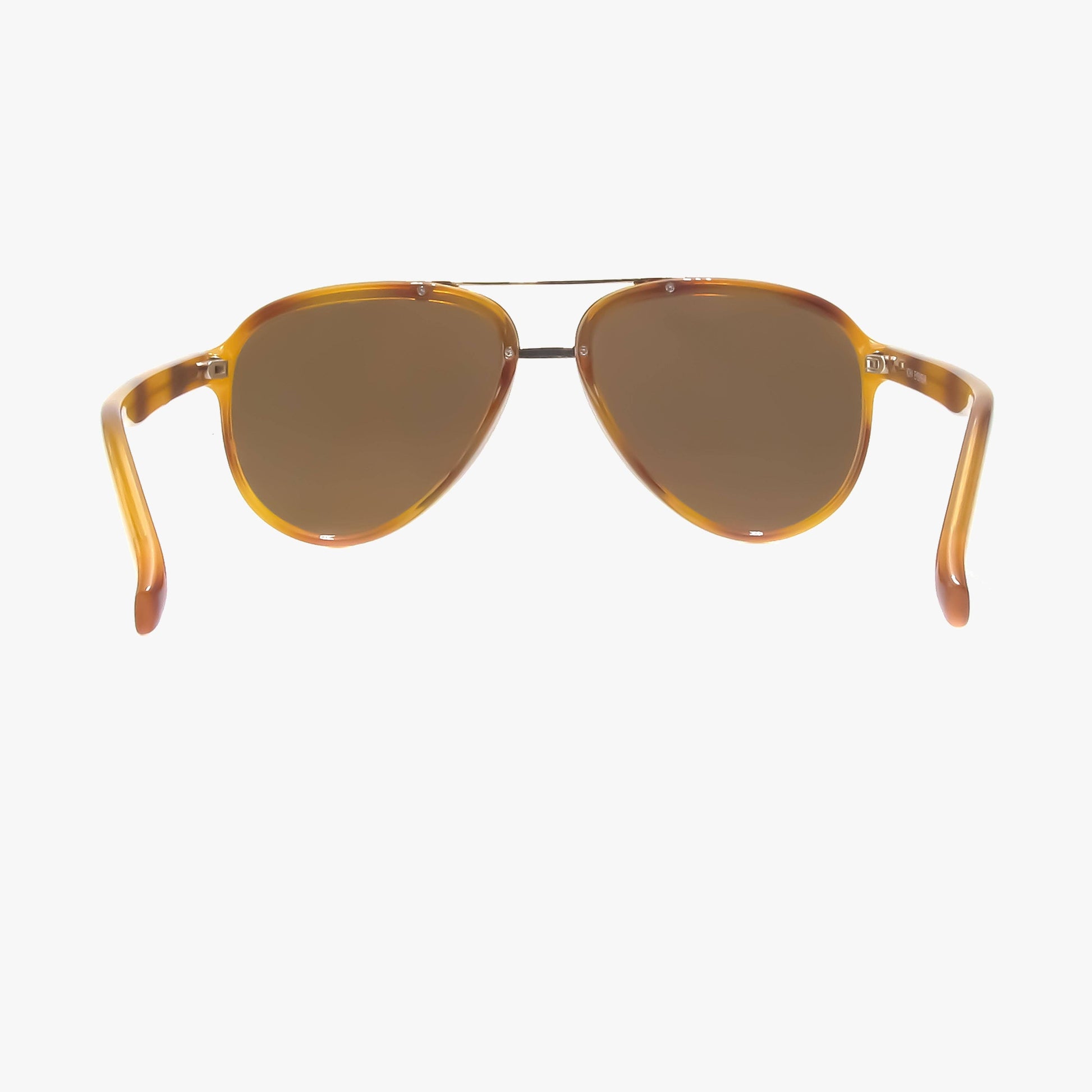Kohv- KNOX HONEY TORTOISE Polarized Fashion Aviator Sunglasses - 926 West