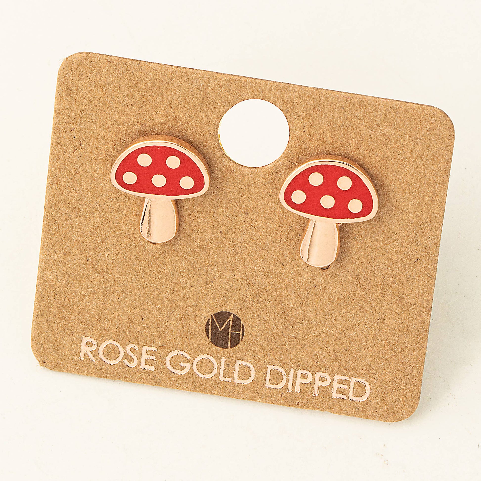Mini Red Mushroom Stud Earrings Fame Accessories