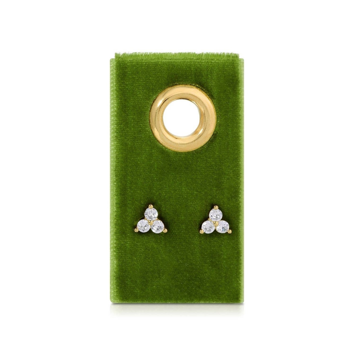 SPLENDID IRIS - Triple Cluster Studs on Velvet Tag - 926 West