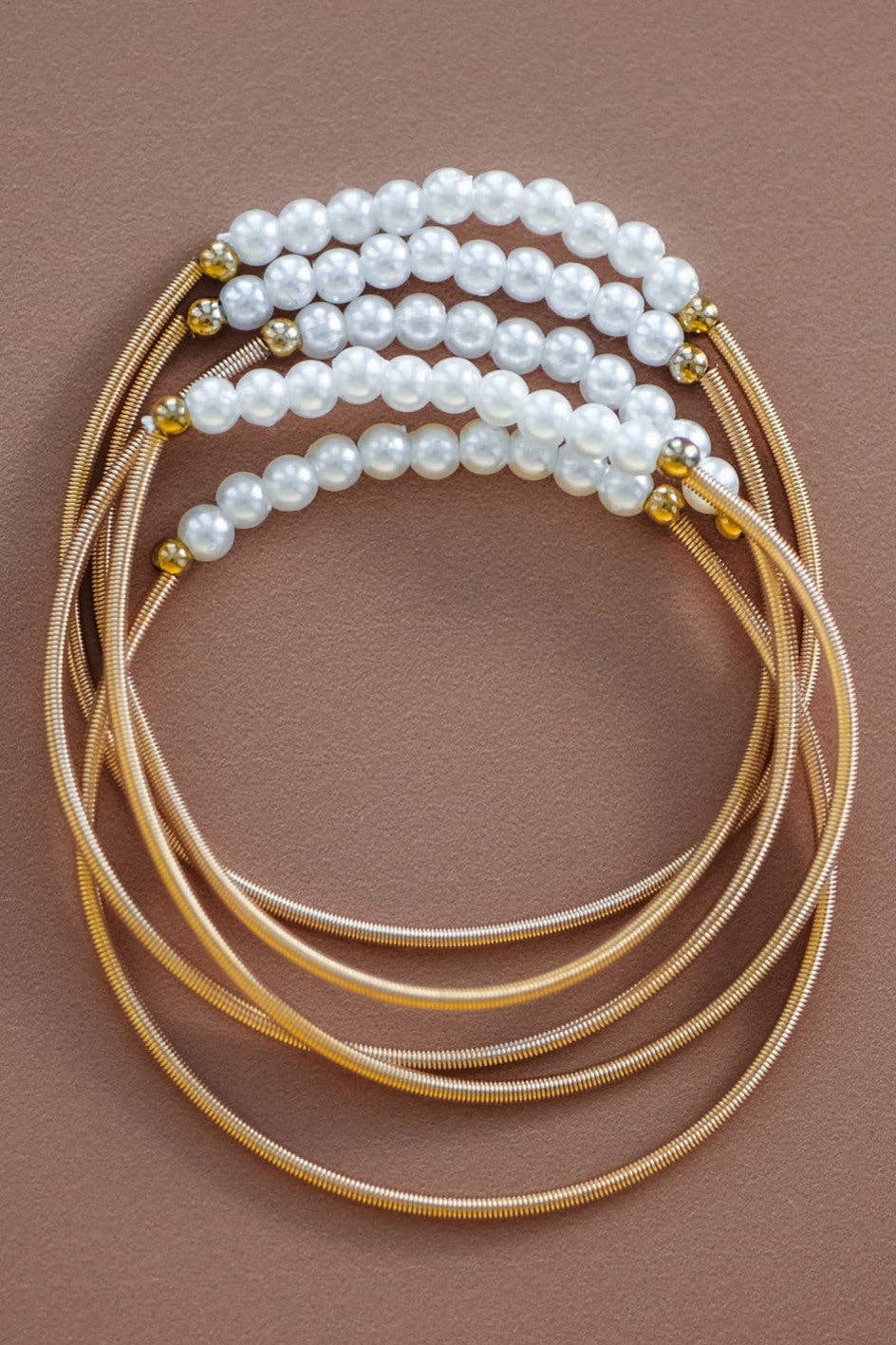Boho Layered Spring Coil Guitar String Bracelet Set - 926 West