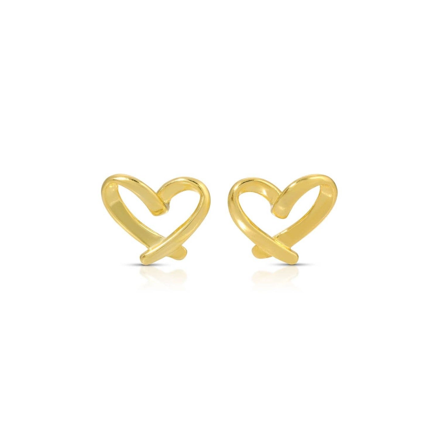 SPLENDID IRIS - Free Form Heart Studs on Velvet Gift Tag - 926 West