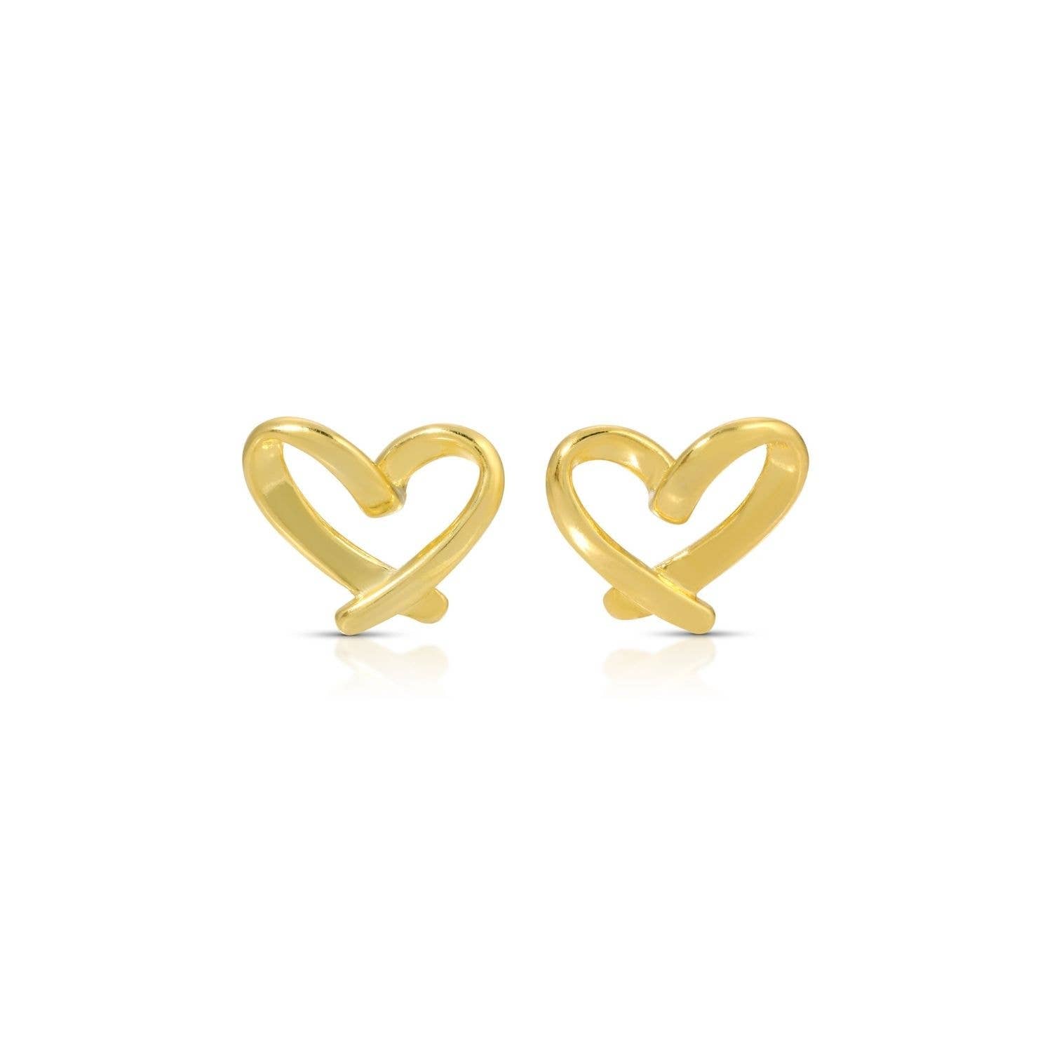 SPLENDID IRIS - Free Form Heart Studs on Velvet Gift Tag - 926 West