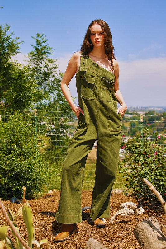 BUCKETLIST- One-shoulder Utility Overalls 926 West
