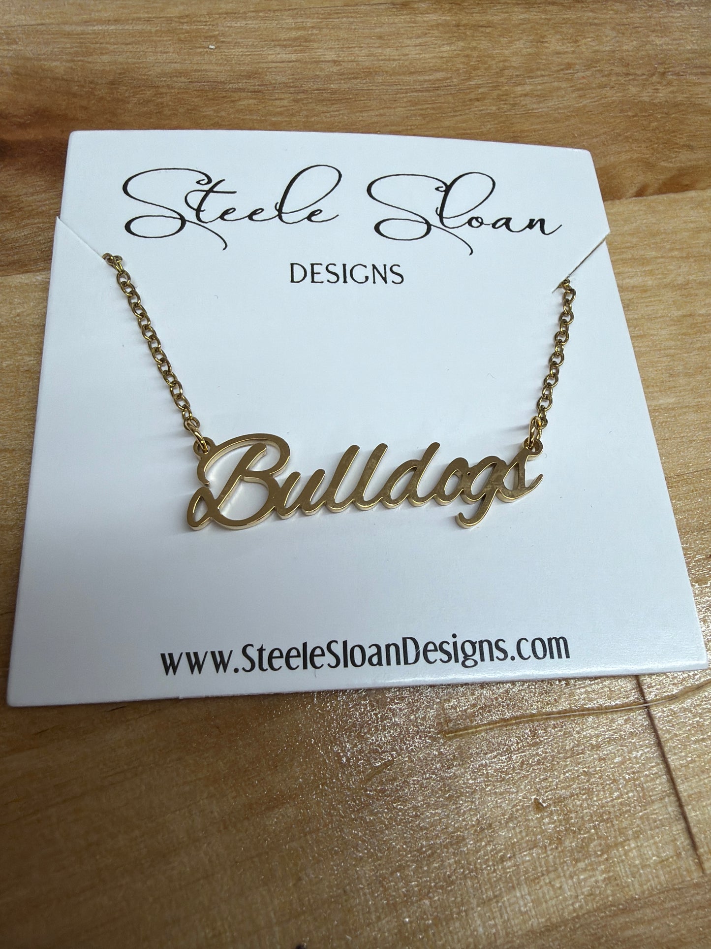 Bulldogs Necklace Gold - GO DAWGS 926 West