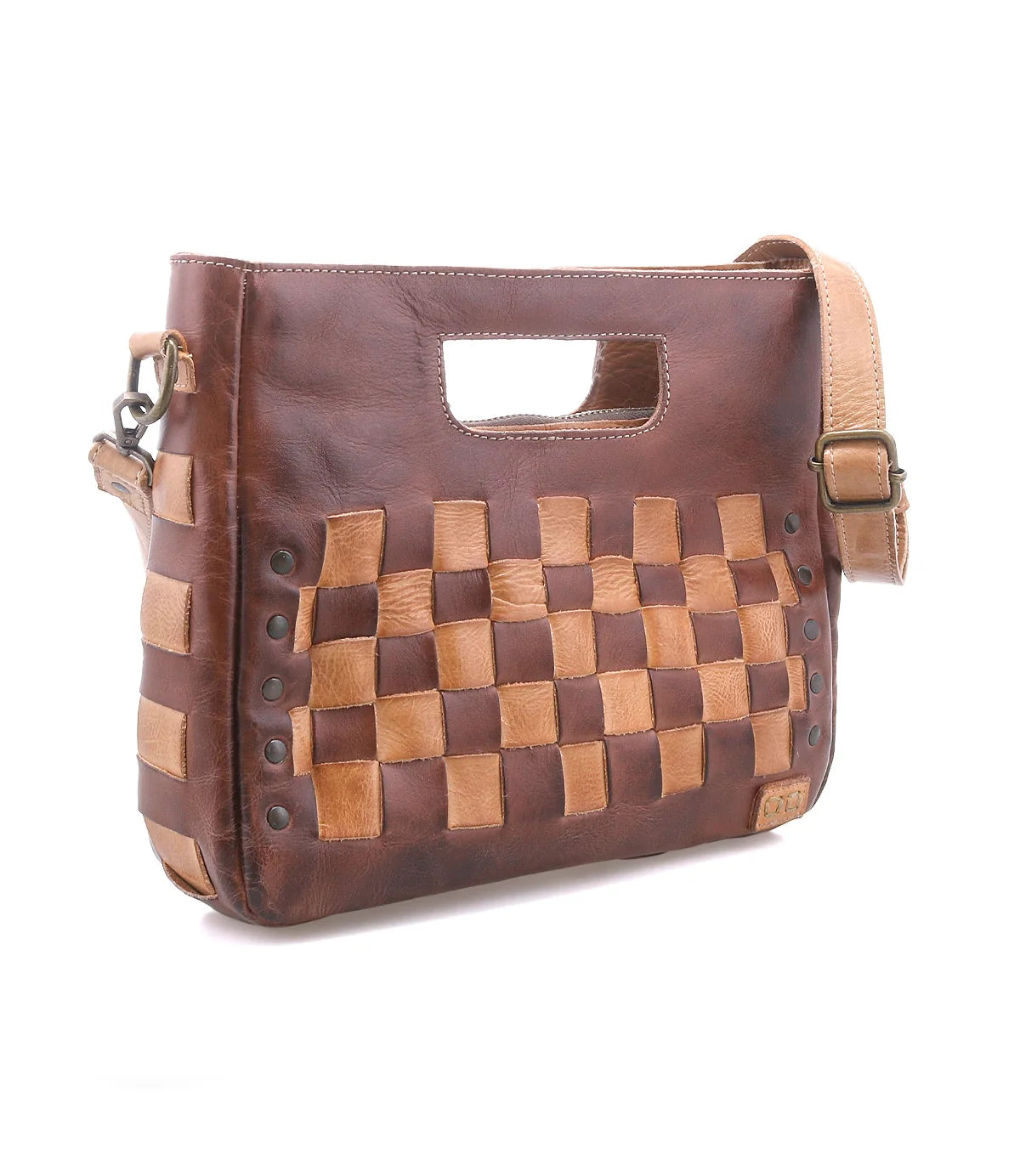 BEDSTU Keiki Teak Oat Rustic Leather Bag