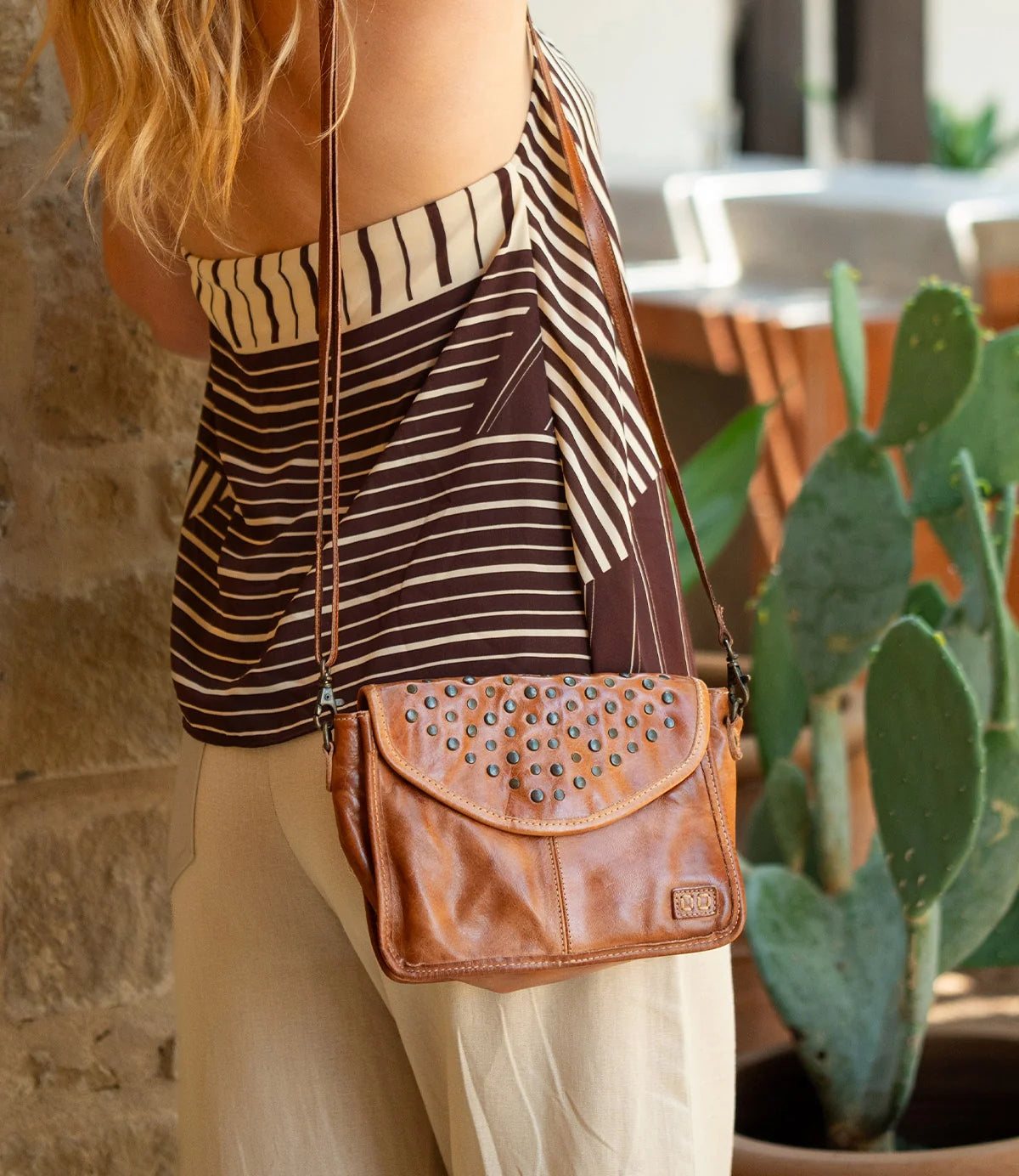 BEDSTU Occurrence Tan Leather Bag
