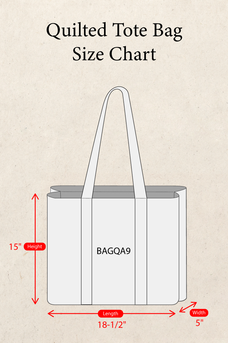 POL Quilted Printed Tote Bag