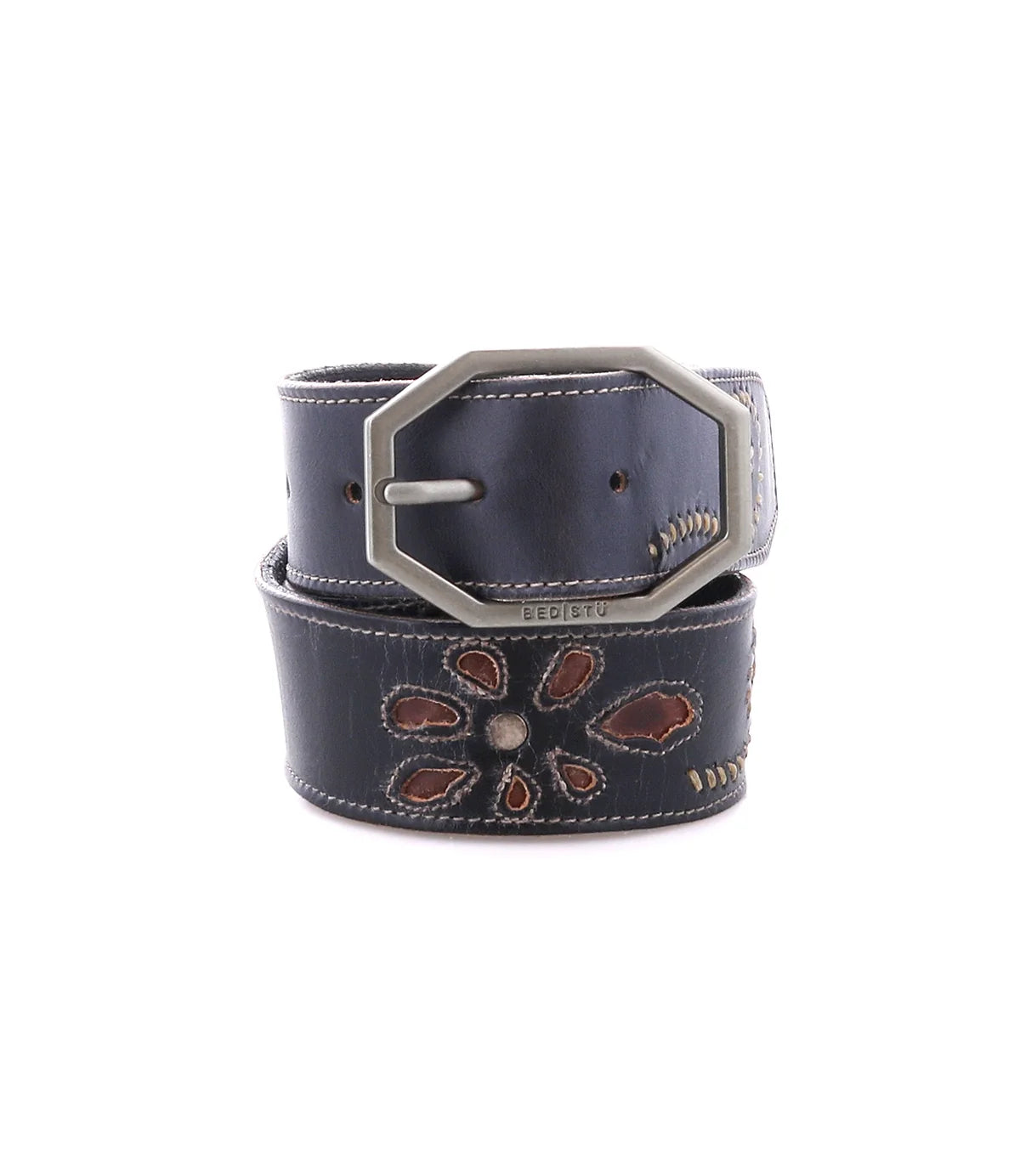 BED STU -Upswing II Java Rustic Leather Belt
