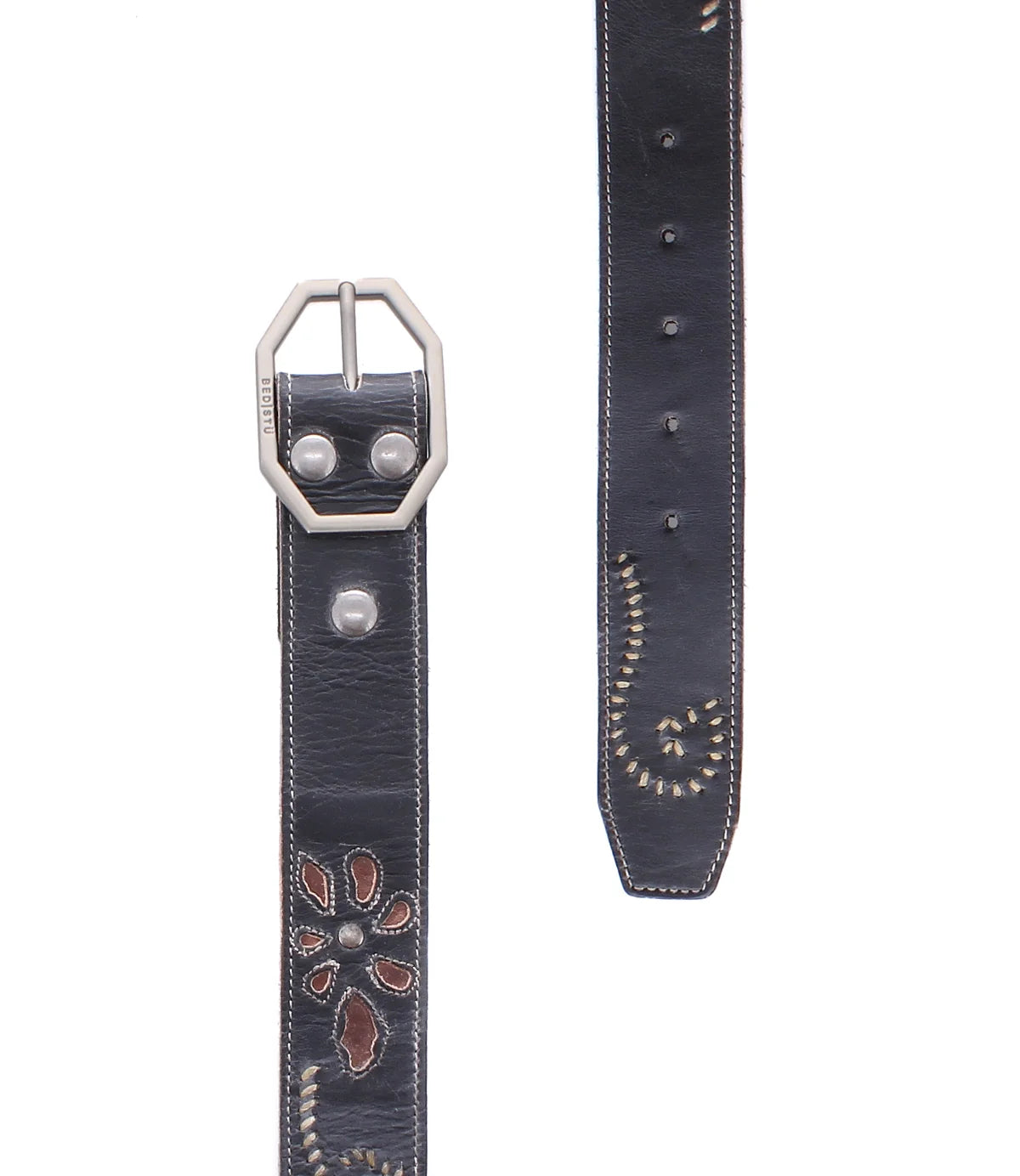 BED STU -Upswing II Java Rustic Leather Belt