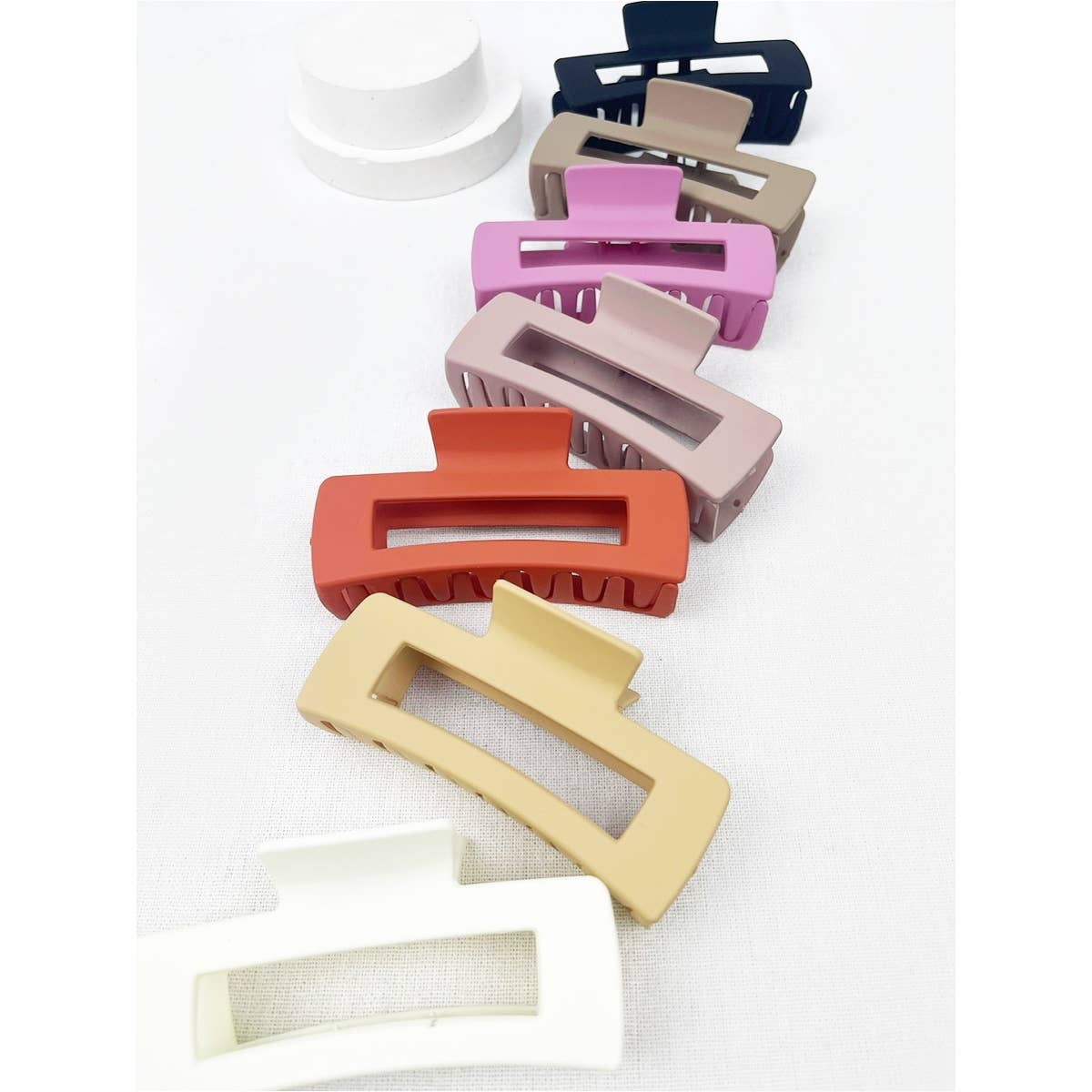 Matte Large Cut Out Rectangle Hair Claw Love and Repeat