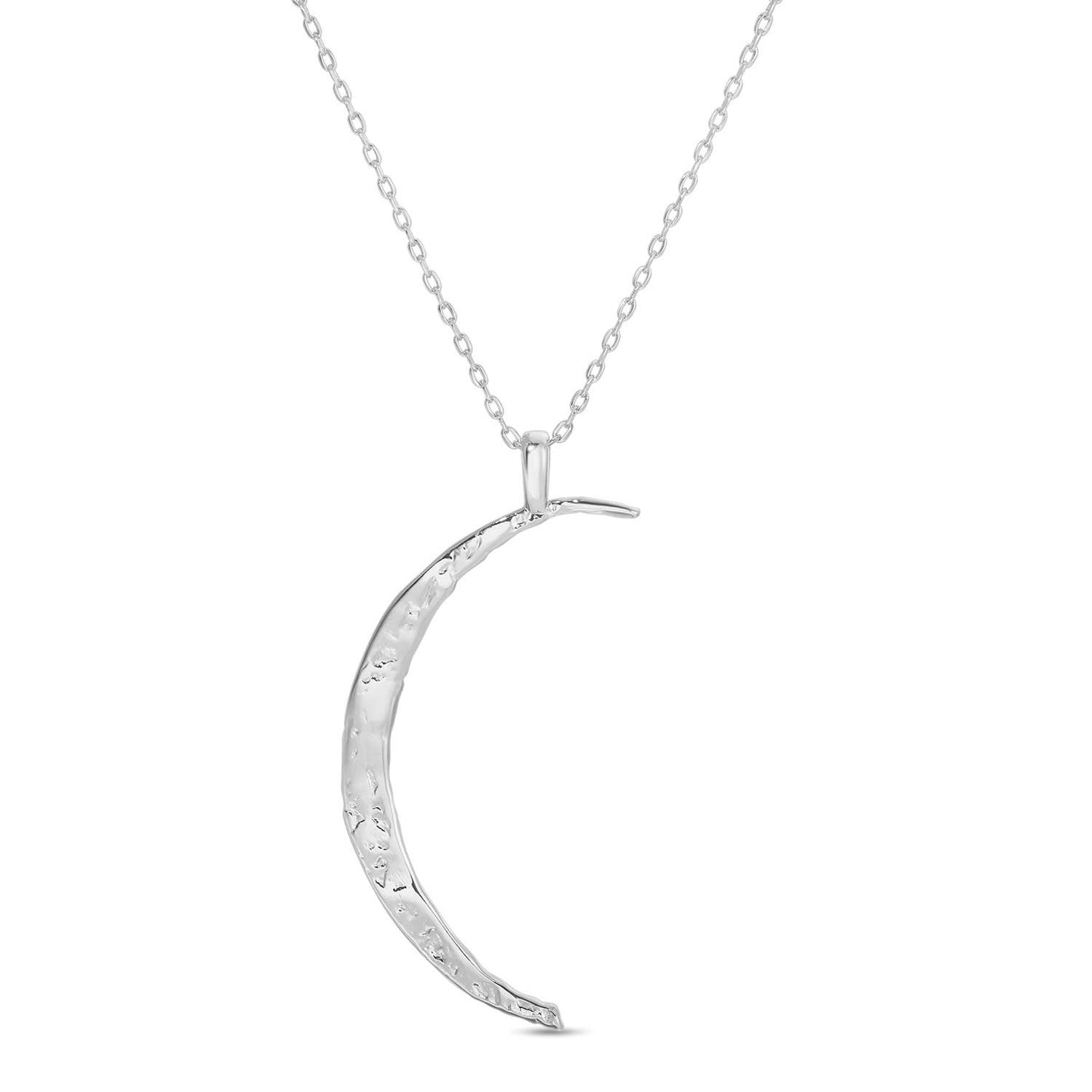 Splendid Iris Gilded Moon Pendant Necklace
