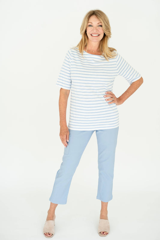 FINAL SALE- Women's Short Sleeve Boatneck Top Dash Clothing Inc.