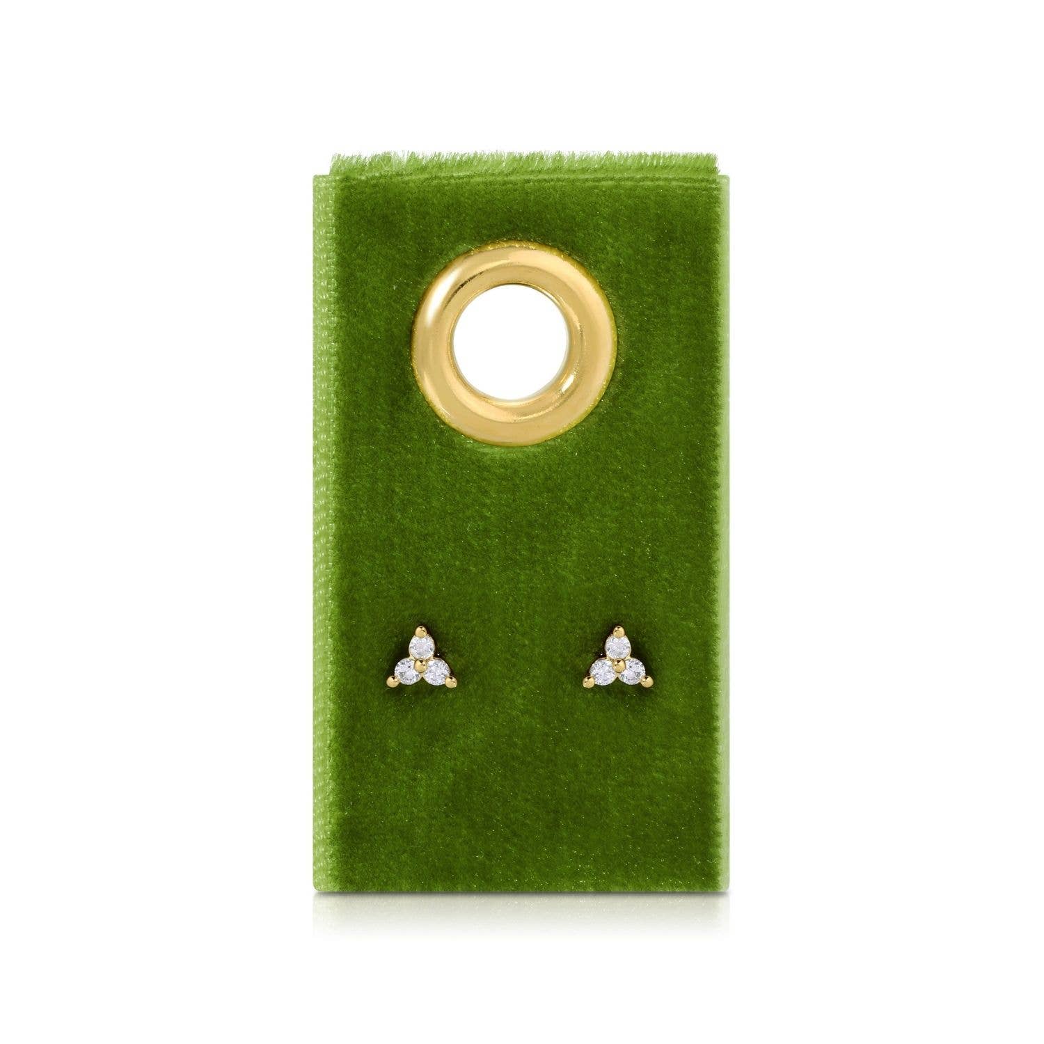 SPLENDID IRIS - Triple Cluster Studs on Velvet Tag - 926 West