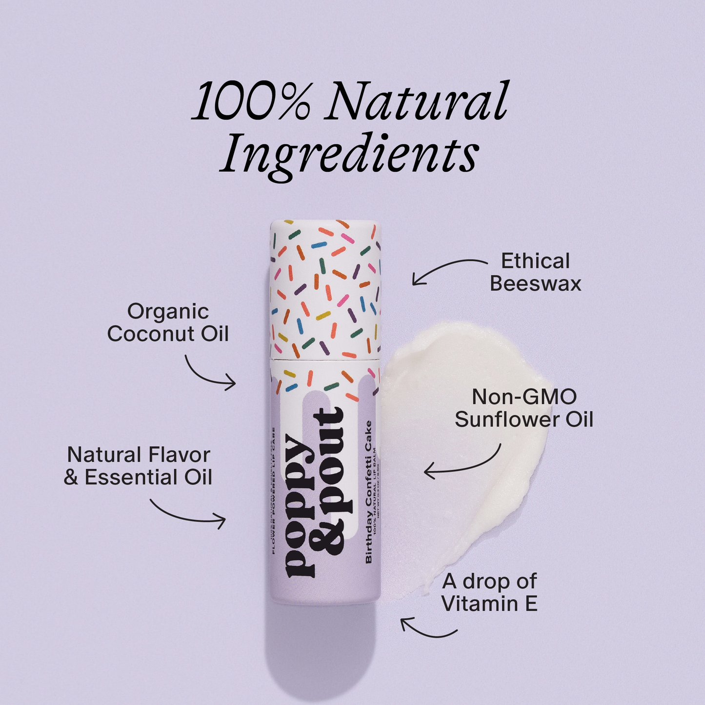 Poppy & Pout - Birthday Confetti Cake, Purple