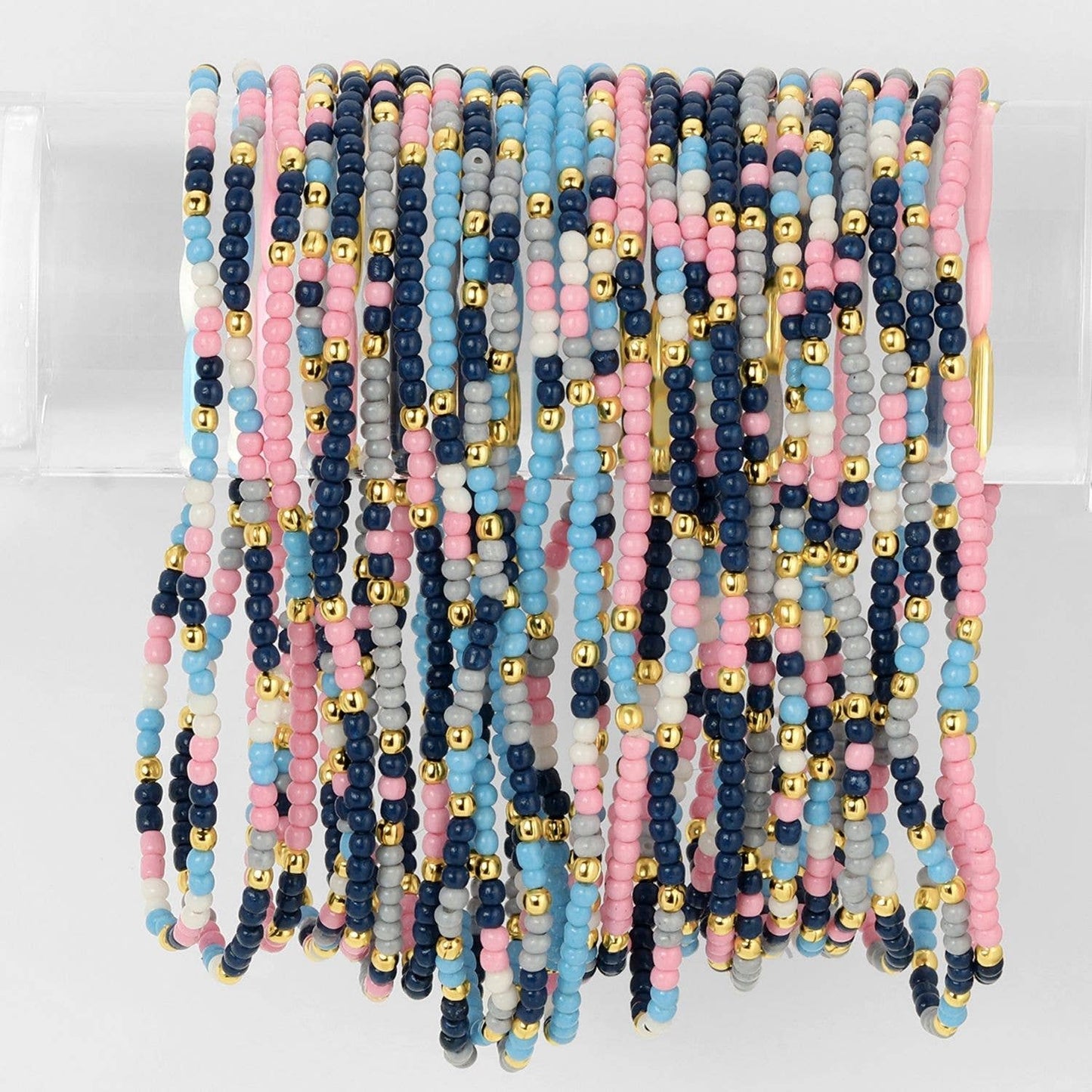 SPLENDID IRIS- Assorted 2mm Stretch Seed Bead Bracelets - 926 West