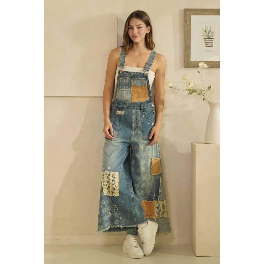 OLI & HALI - MULTI PATCH DENIM OVERALLS - 926 West