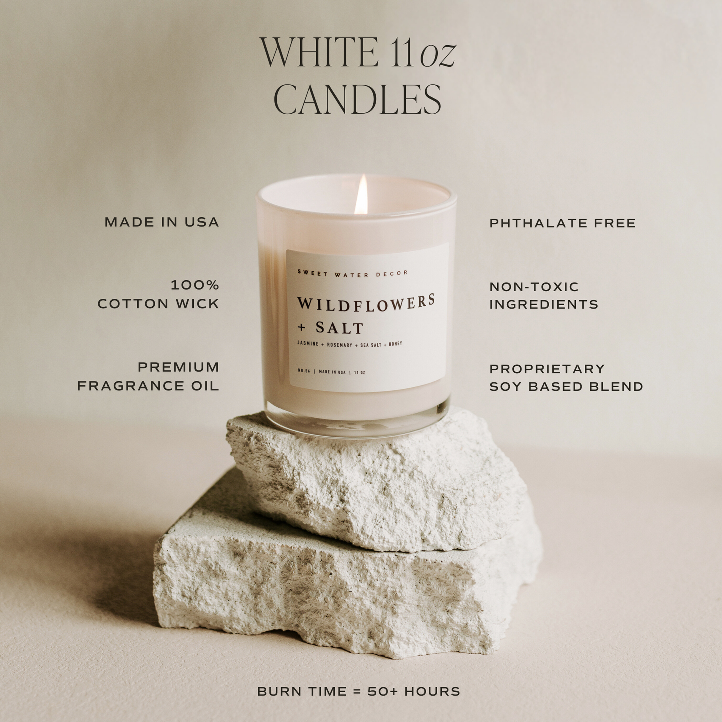 Palo Santo Patchouli 11 oz Soy Candle - Home Decor & Gifts Sweet Water Decor