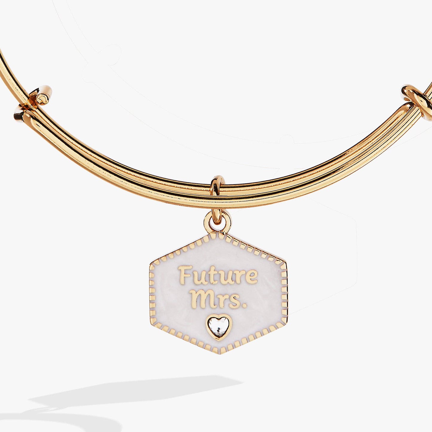 ALEX + ANI - 'Future Mrs.' Mother of Pearl Charm Bangle