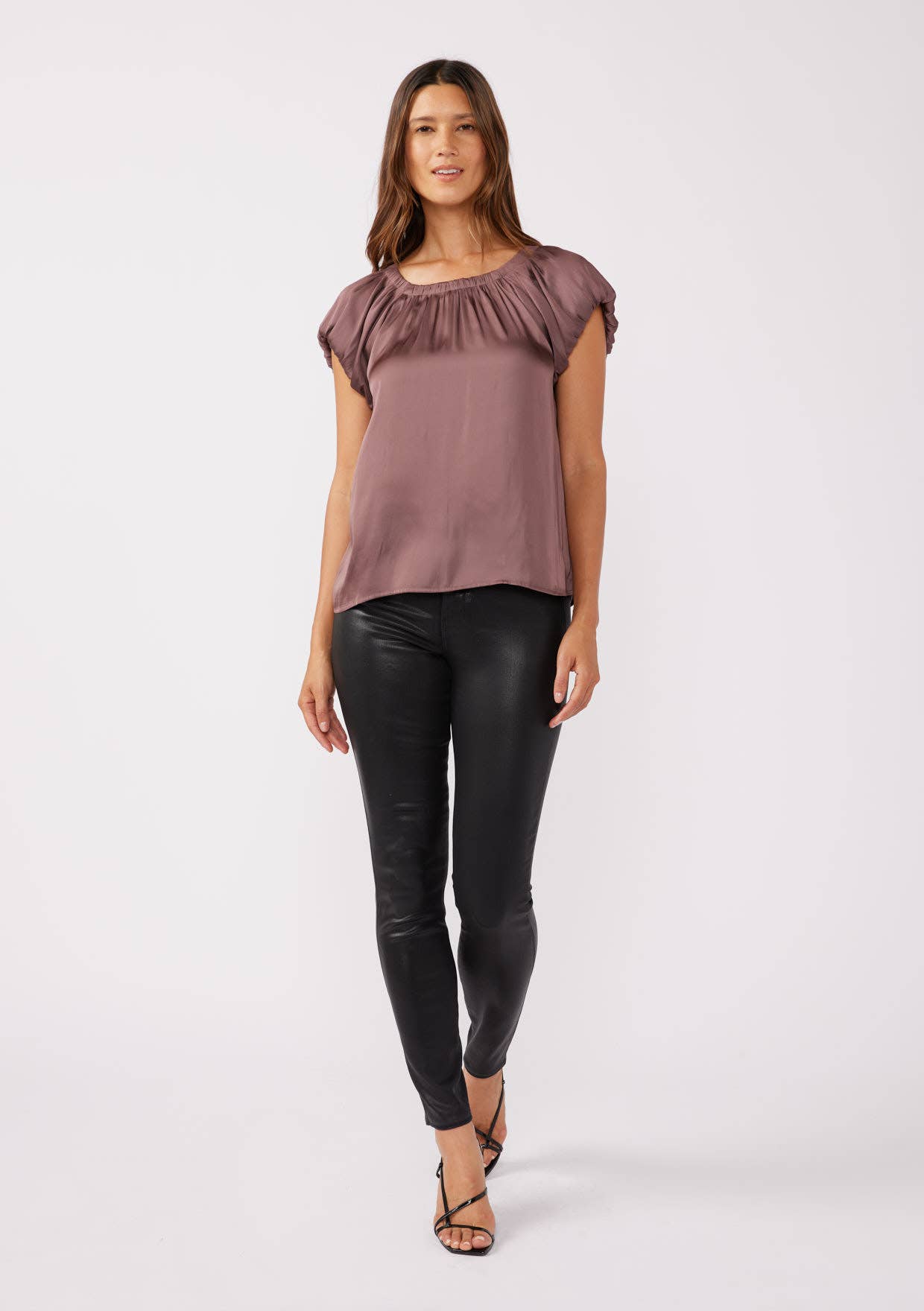 FINAL SALE- Short Sleeve Raglan Top with Back Tie 926 WEST