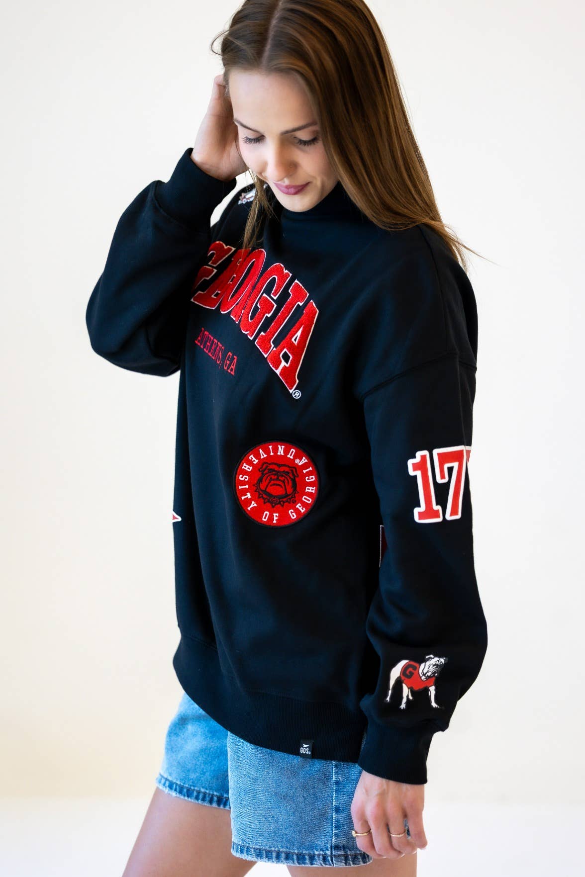 Georgia Allover Scatter Oversized Funnel-Neck Top | Officially Licensed