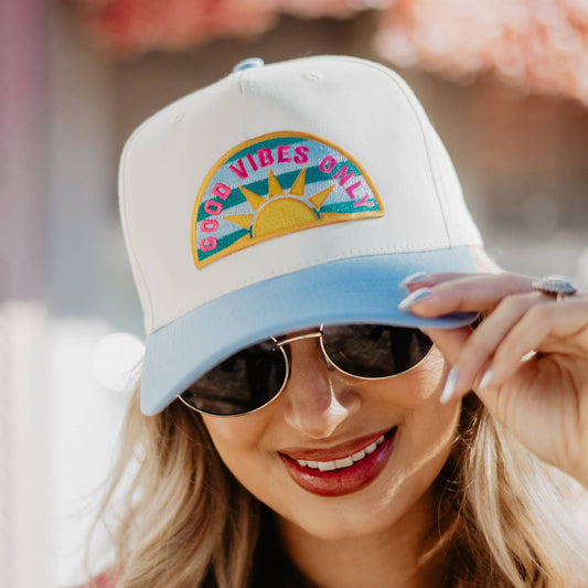 Good Vibes Only Patch Vintage Hat Katydid