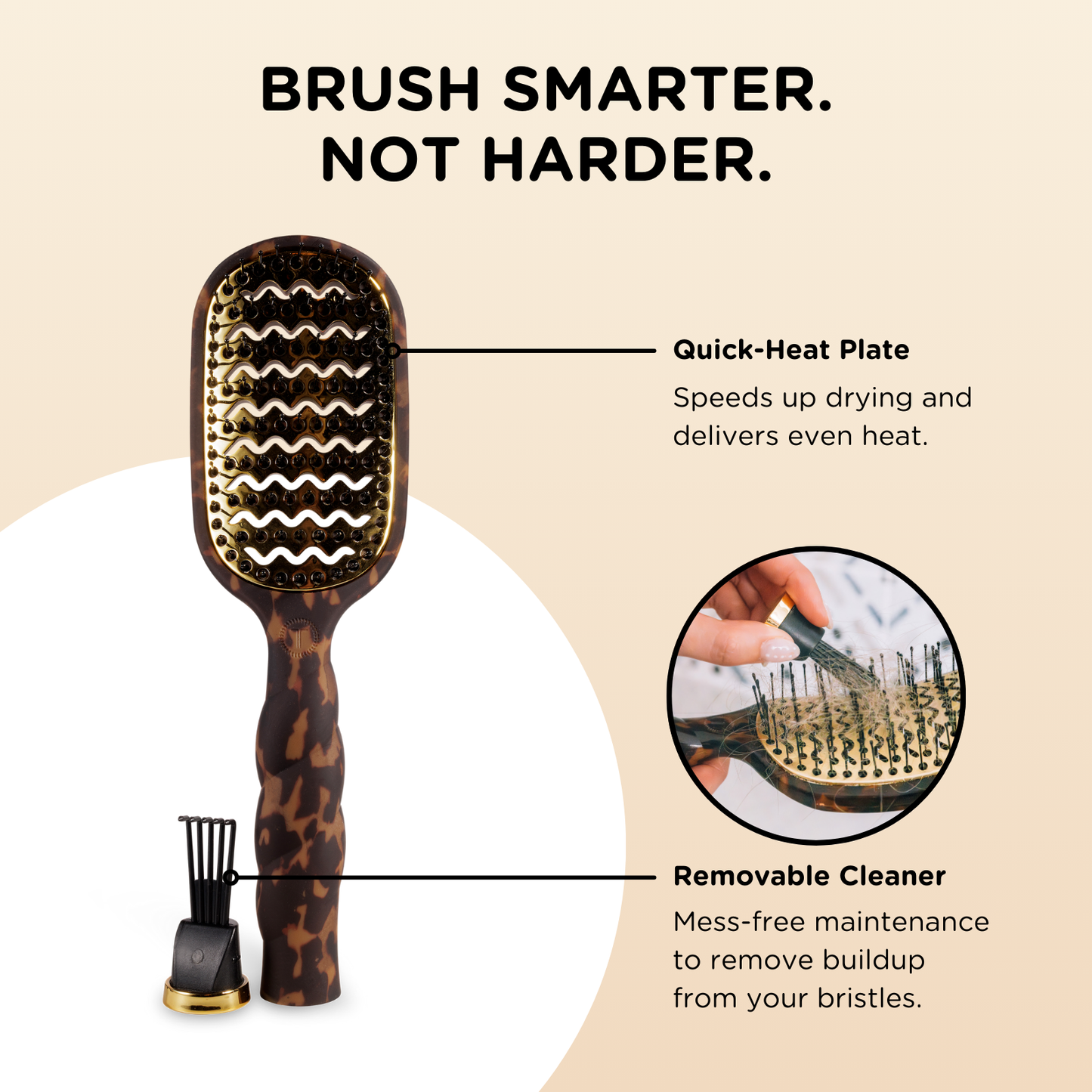 Teleties - Vented Hair Brush | Tortoise