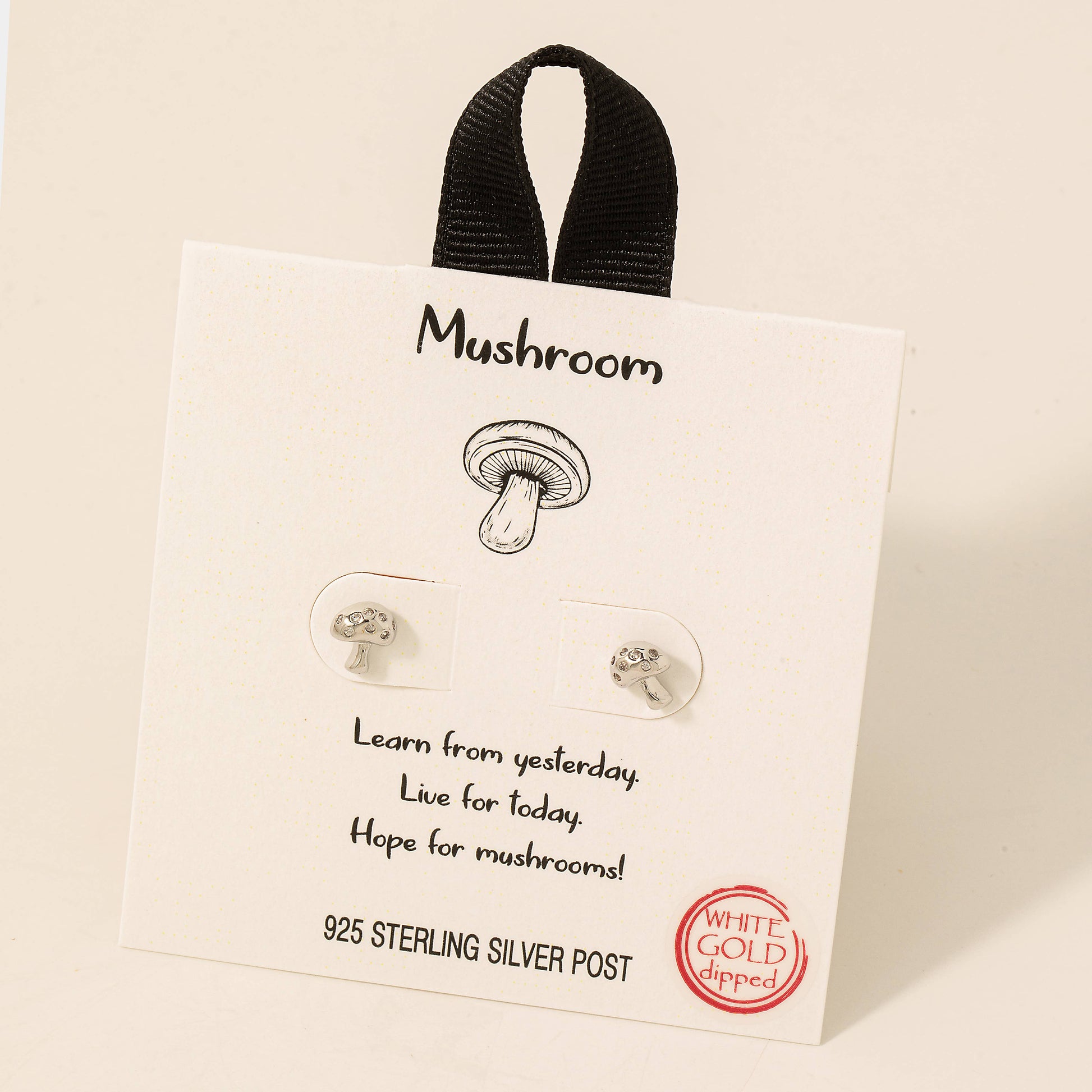 Gold Dipped Small Mushroom Stud Earrings Fame Accessories