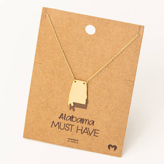 Alabama State Pendant Necklace 926 WEST