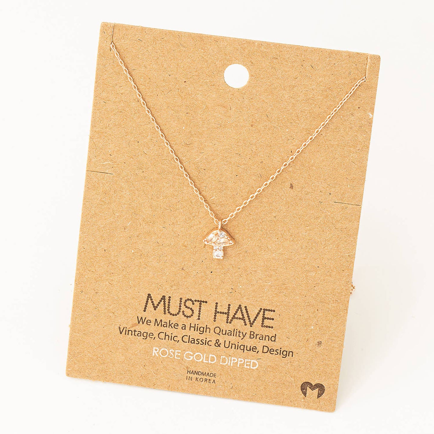 Mini Mushroom Pendant Necklace Fame Accessories