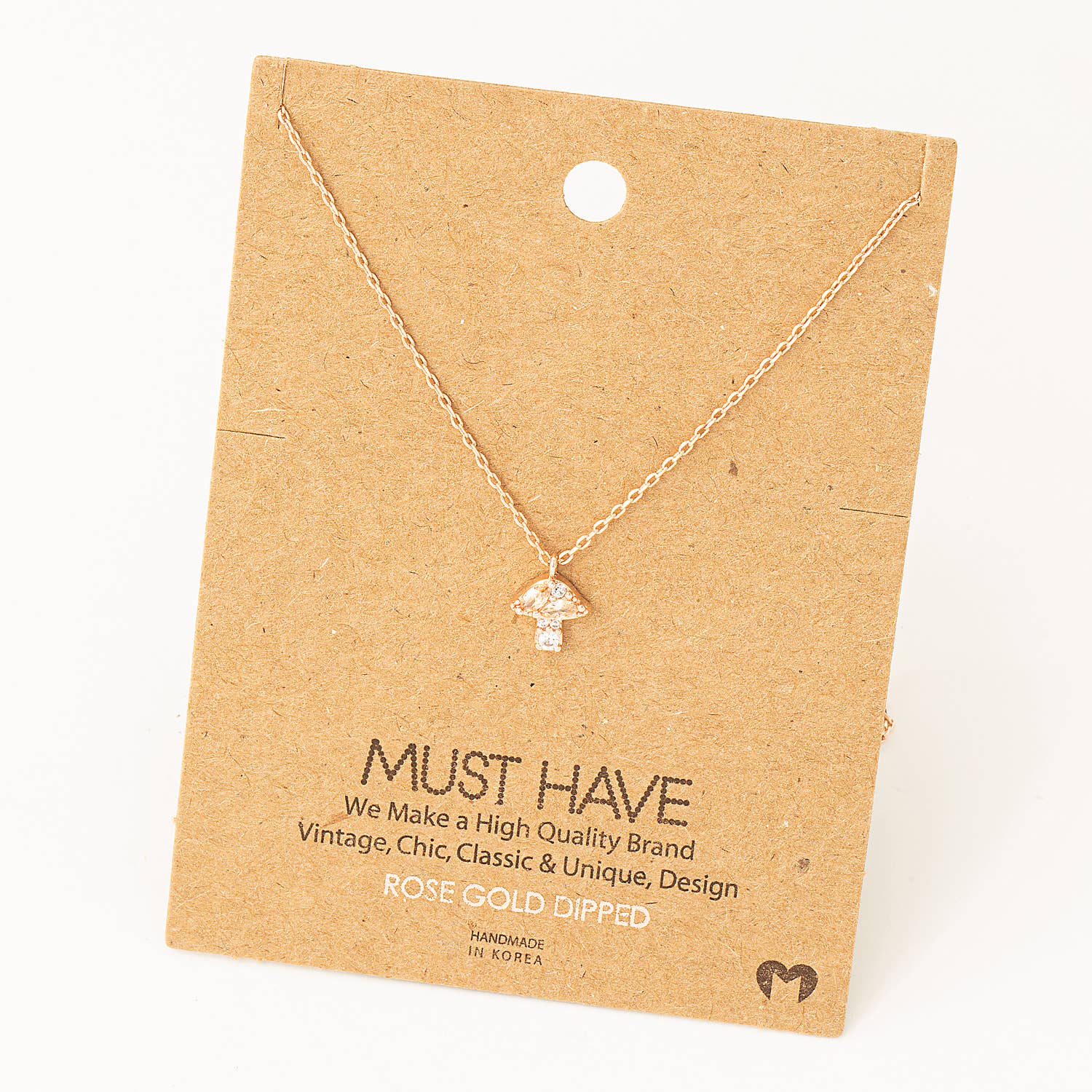 Mini Mushroom Pendant Necklace Fame Accessories