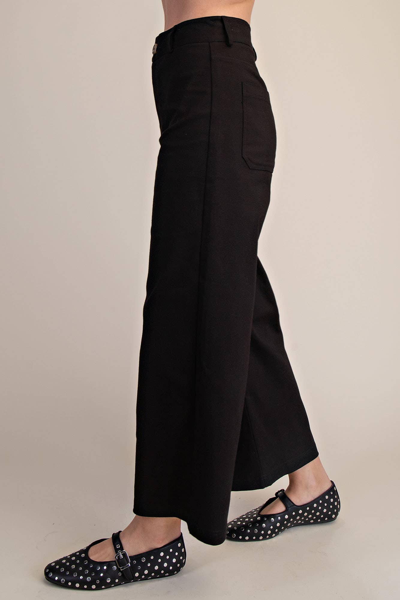 High Waist Wide Pants in Black
